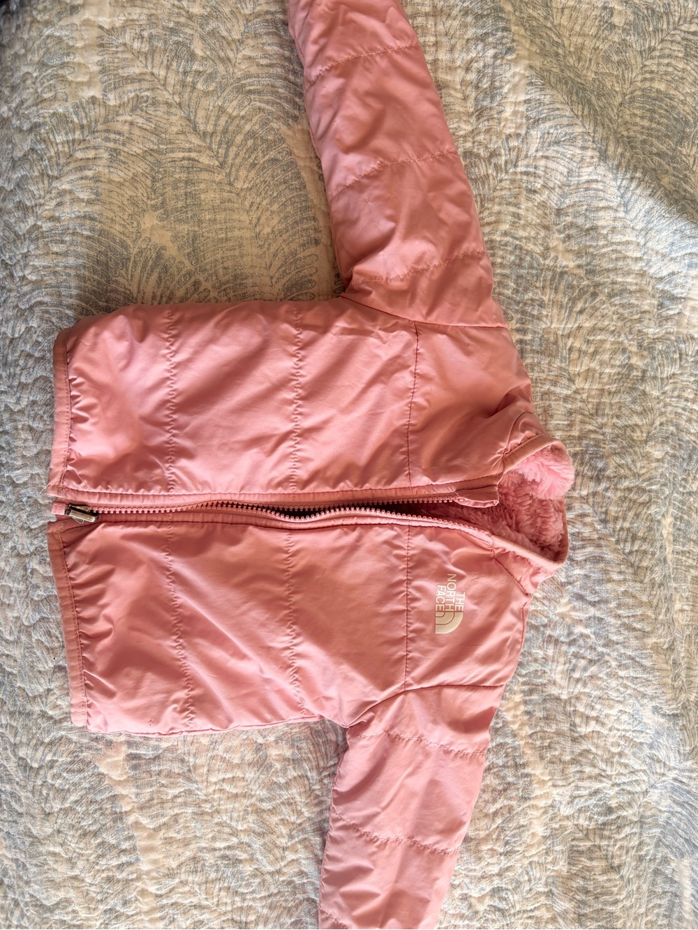 The North Face Pink Hooded Puffer Jacket